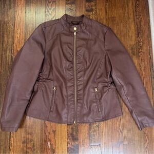 Baccini Chocolate Leather Outerwear
